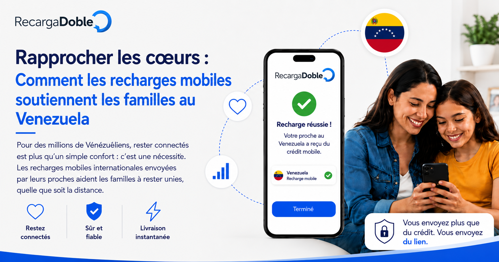 Image decrivant Connecter les cœurs : comment les recharges mobiles soutiennent les familles au Venezuela