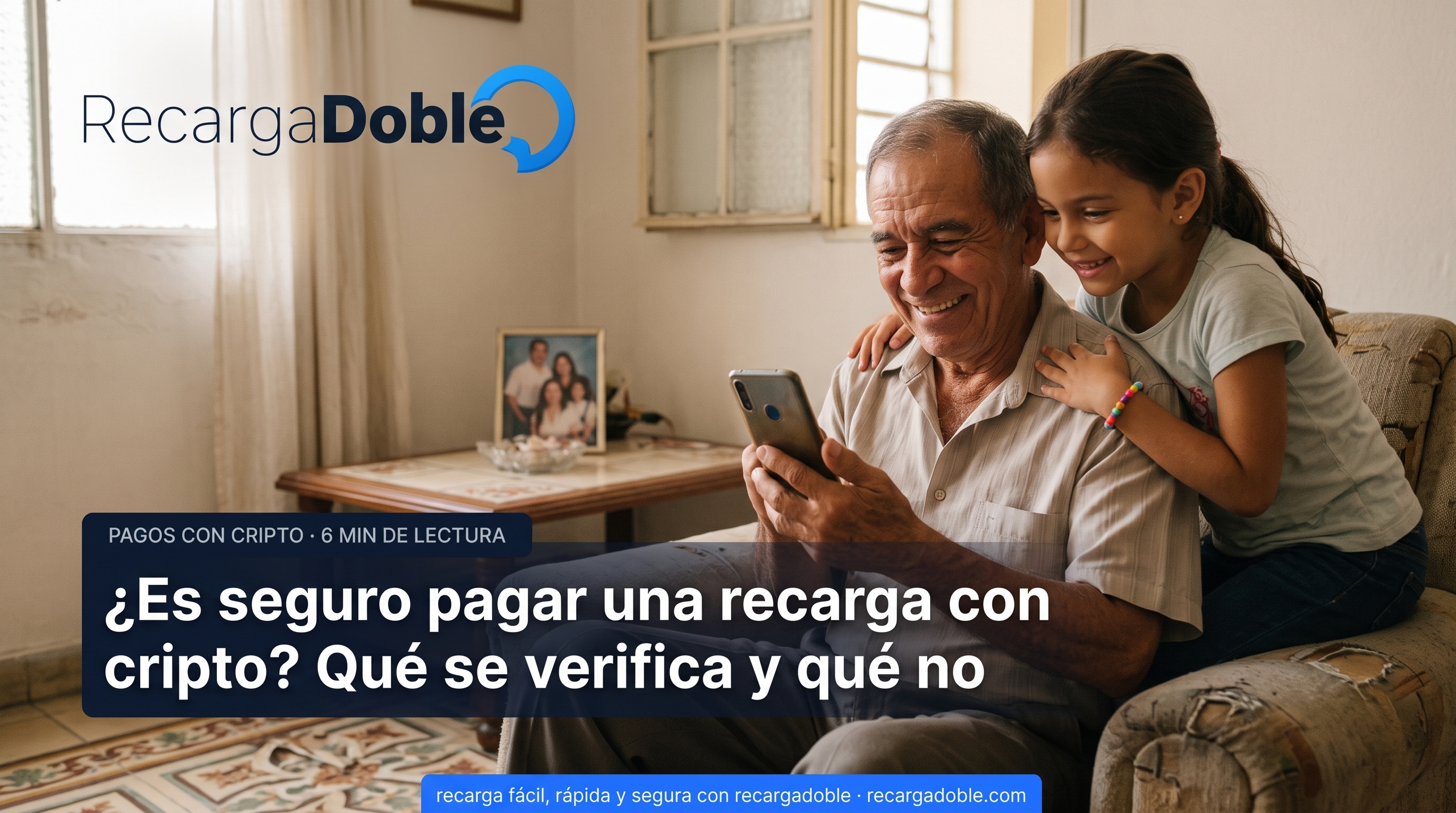 Imagen describiendo ¿Es seguro pagar una recarga con cripto? Qué se verifica y qué no