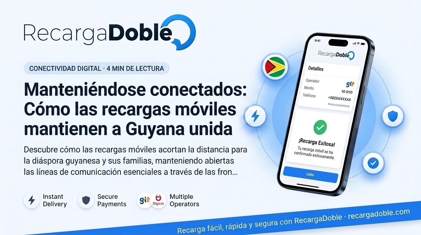 Imagen describiendo Manteniéndose conectados: Cómo las recargas móviles mantienen a Guyana unida
