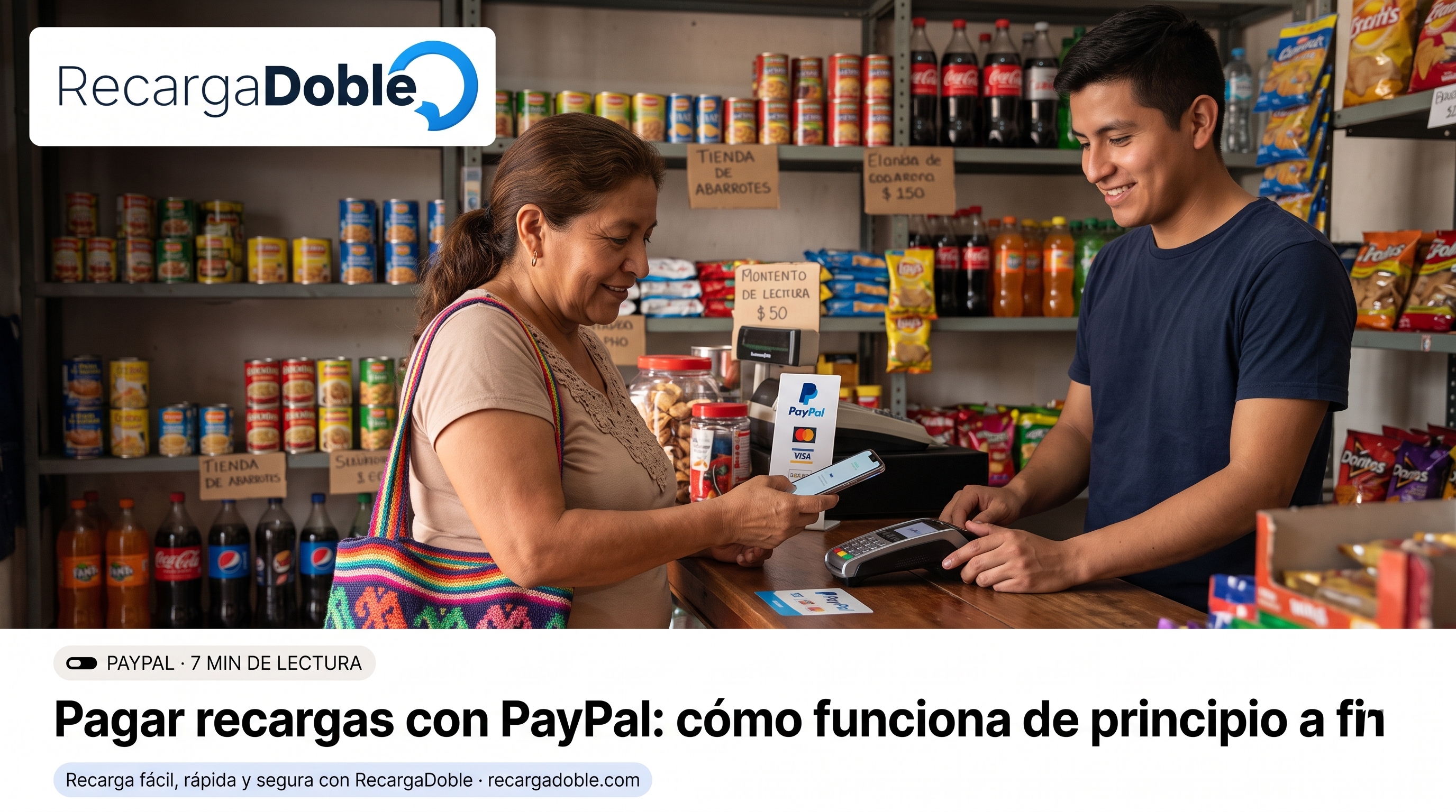 Imagen describiendo Pagar recargas con PayPal: cómo funciona de principio a fin