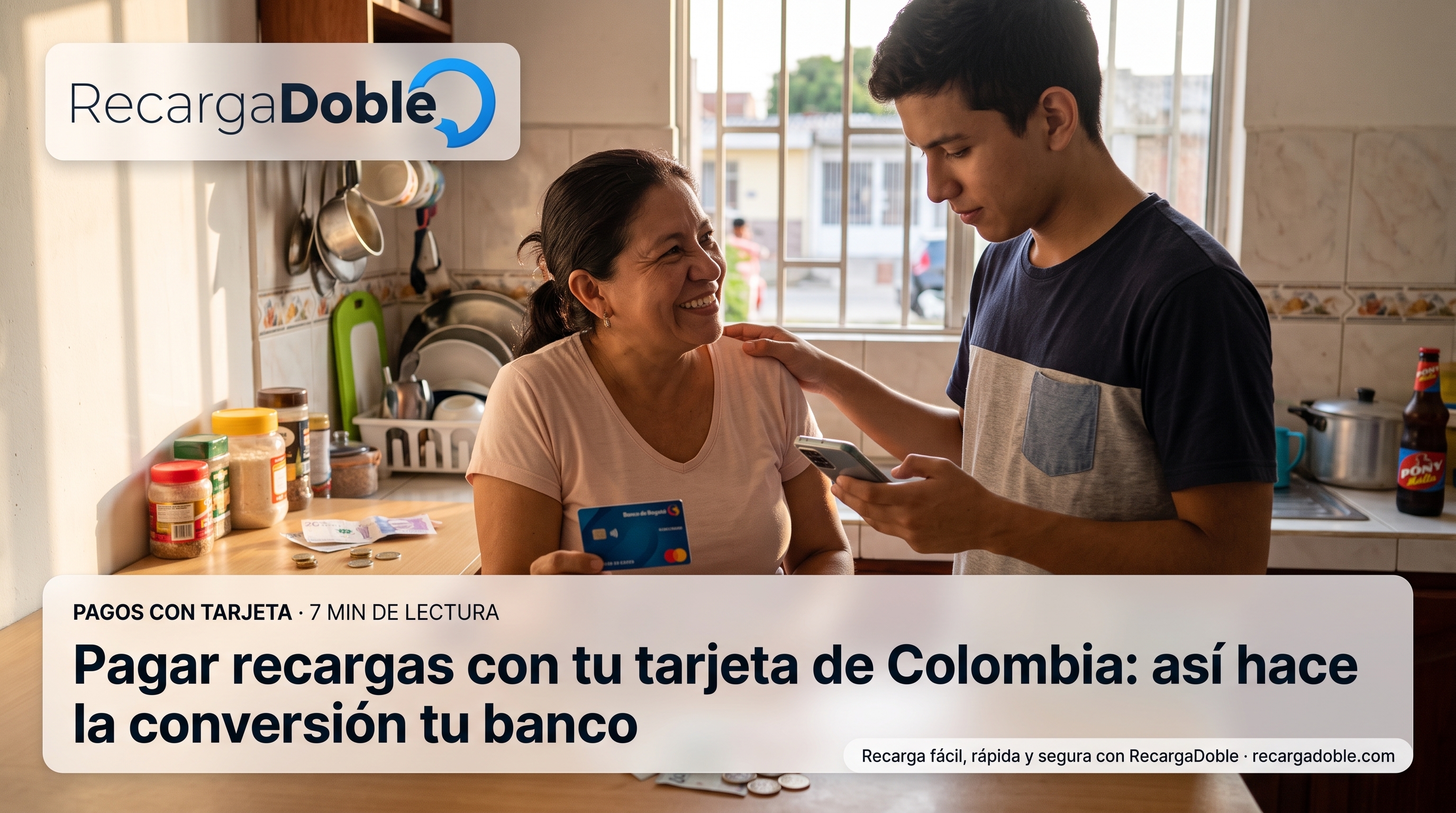 Imagen describiendo Pagar recargas con tu tarjeta de Colombia: así hace la conversión tu banco