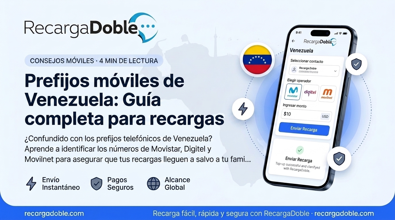 Imagen describiendo Prefijos móviles de Venezuela: Guía completa para recargas
